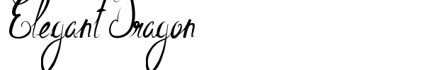 Elegant Dragon font preview